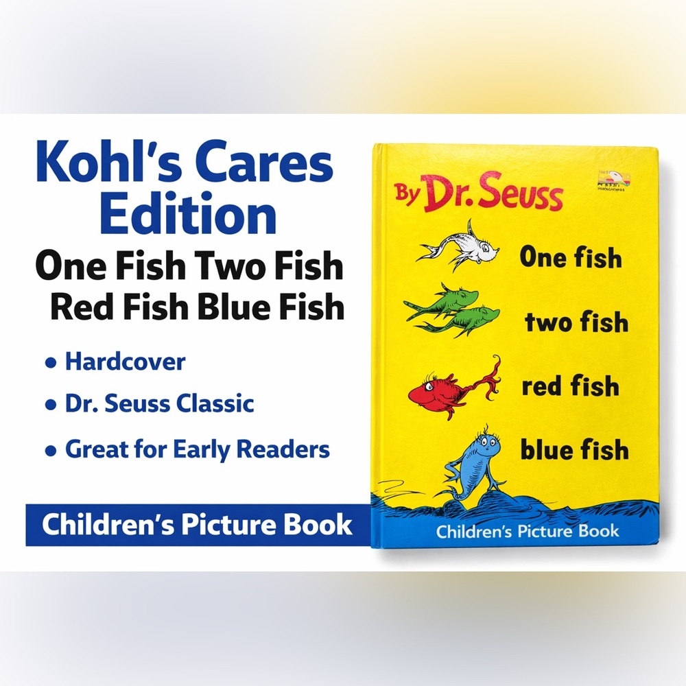 Kohl’s Cares One Fish Two Fish Red Fish Blue Fish Dr. Seuss Hardcover Book